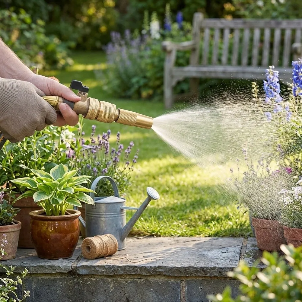 Water Pipe Fitting Garden Hose Valve Brass Construction European Standard Quick On Off Control For Garden Maintenance