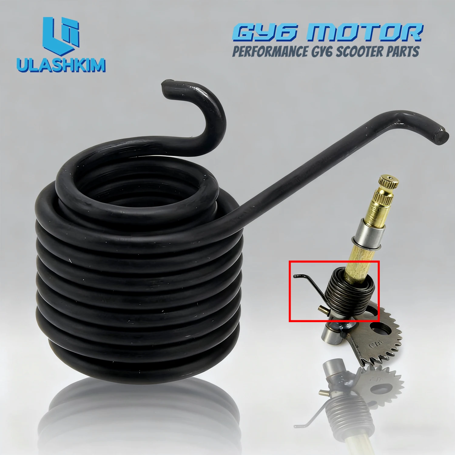 GY6 125 150 foot starting accessories, starting return spring, idler gear spring, scooter starting shaft accessories