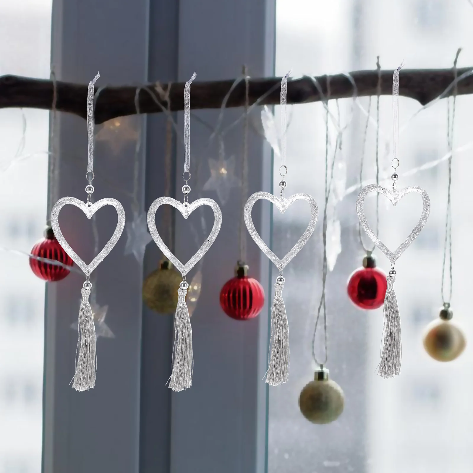 

Decorations Christmas Tree Pendant Xmas Ornaments Pendants Acrylic Valentine's Day Heart