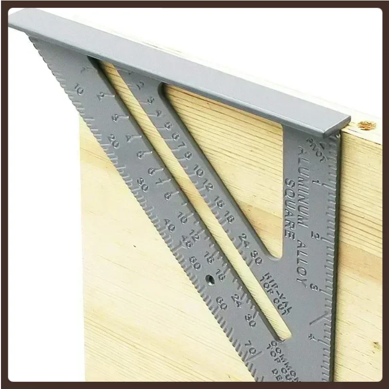 

7'' Aluminum Alloy Triangle Ruler Gauges Speed Protractor Miter for Carpenter Line Scriber Saw Guide Percision Measurement Tool