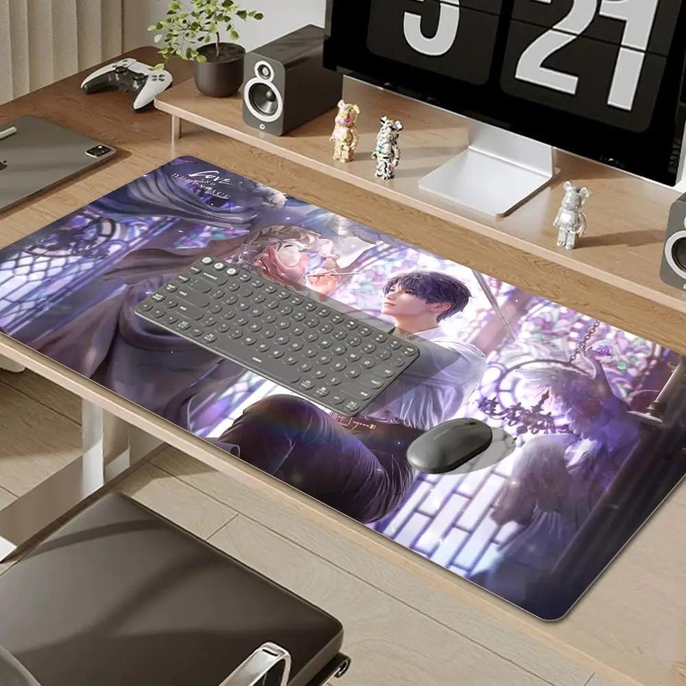 Love and Deepspace Mousepad Custom Skin Cartoon Anime Gaming Mouse Pad Keyboard Mouse Mats Desk Mat Accessories Girls Bedroom