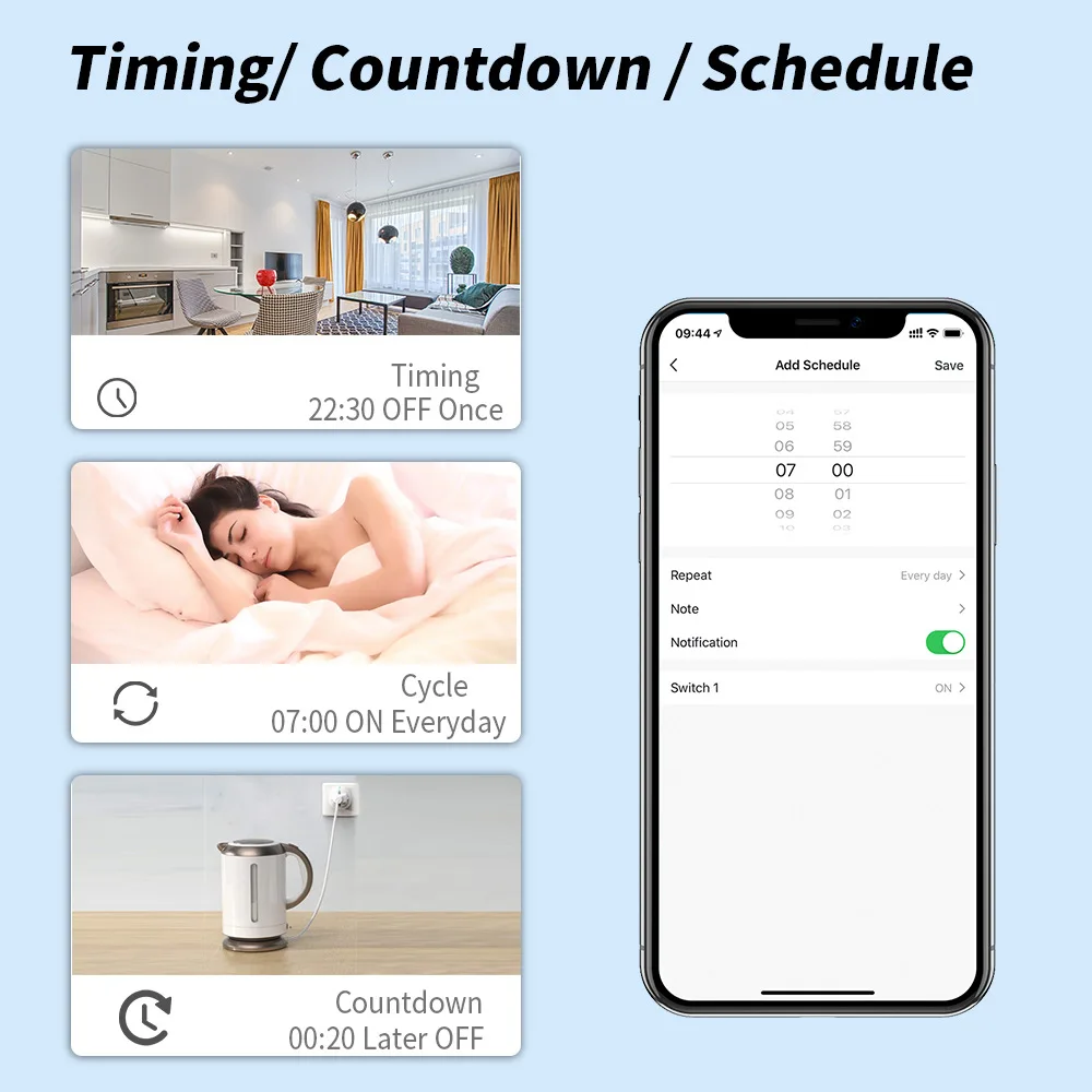 الاتحاد الأوروبي واي فاي المكونات الذكية ل Homekit ، تويا التحكم في الحياة الذكية ، الأجهزة المنزلية ، مأخذ مع مراقبة الطاقة ، منفذ ل اليكسا ، جوجل المنزل ، 16A