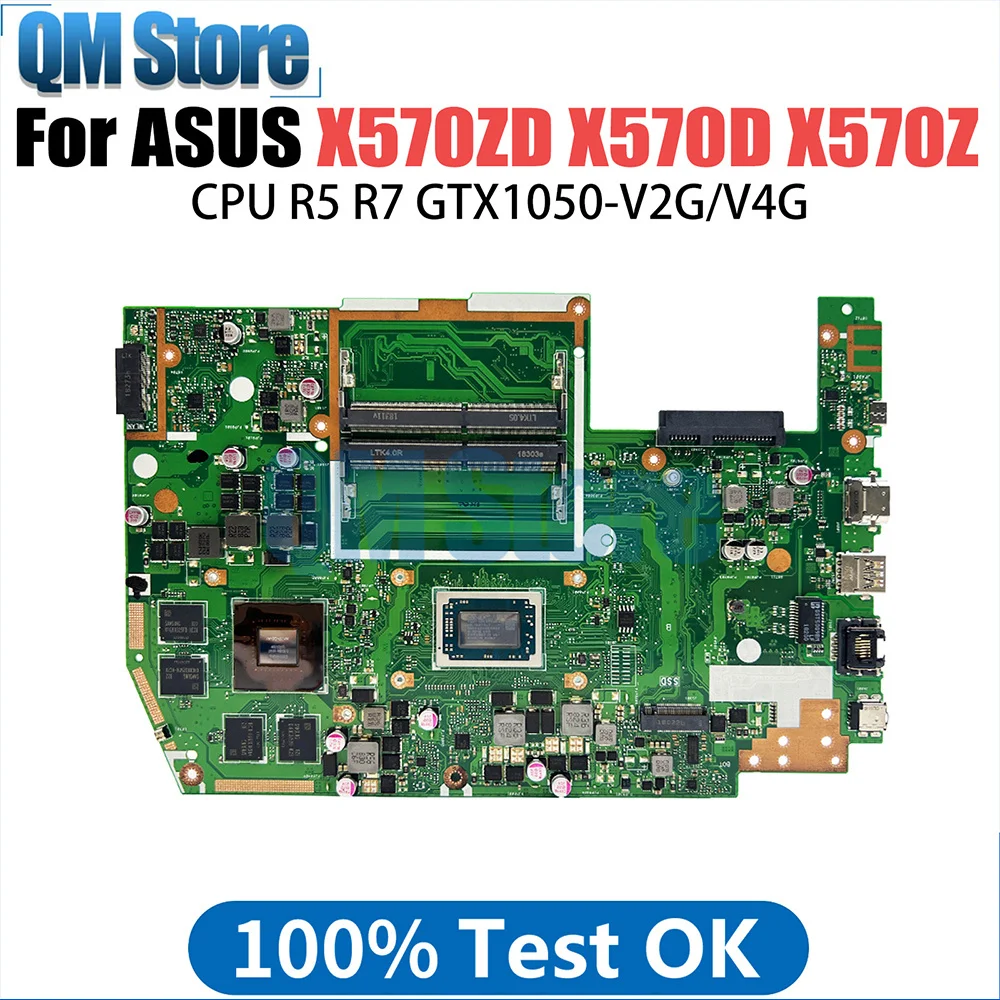 YX570ZD Notebook Mainboard For ASUS TUF X570DD X570ZD YX570DD X570D X570Z Laptop Motherboard AMD R5 R7 GTX1050