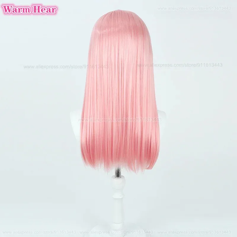 วิกผมคอสเพลย์อะนิเมะสไตล์อิเคียวมะ มิซึกิ แบบยาว 60 ซม./40 ซม. สีชมพูอ่อนแบบควัน ทนความร้อน x;3,v'6.f;9