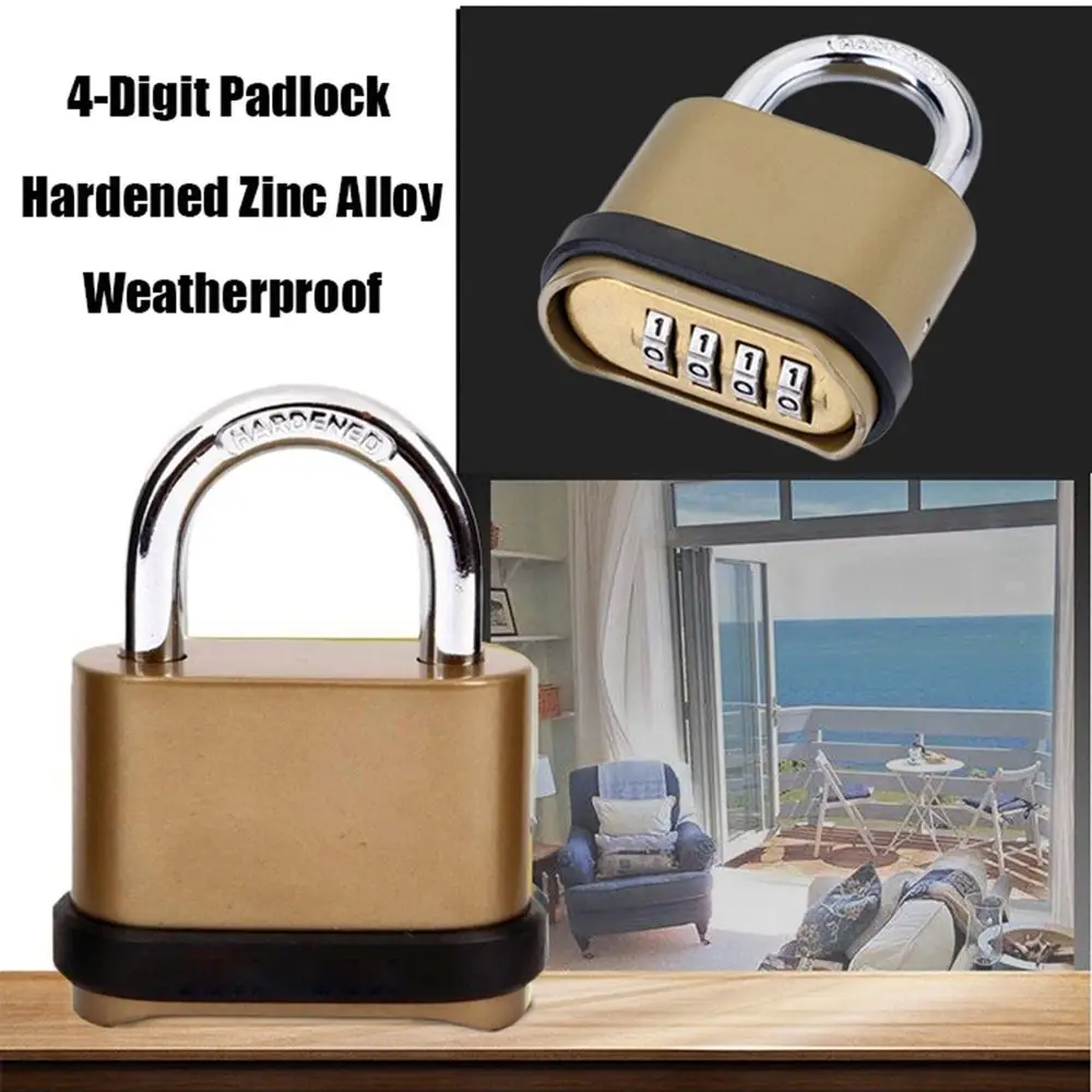 4 Dial Alloy Digit Combination Luggage Cabinet For Suitcase Drawer Gym Digit Locks Password Lock Code Lock Padlock