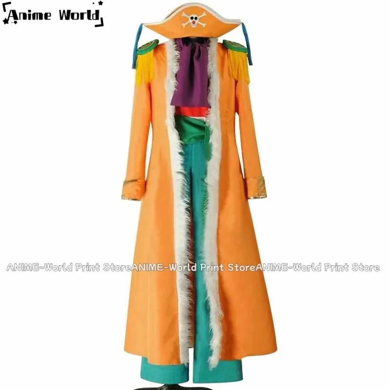 Nuevo 《Tamaño personalizado》 Piratas Buggy el payaso estrella antes de Timeskip Ver. Traje Anime Cosplay Costume5;c,6's.2;b'8,