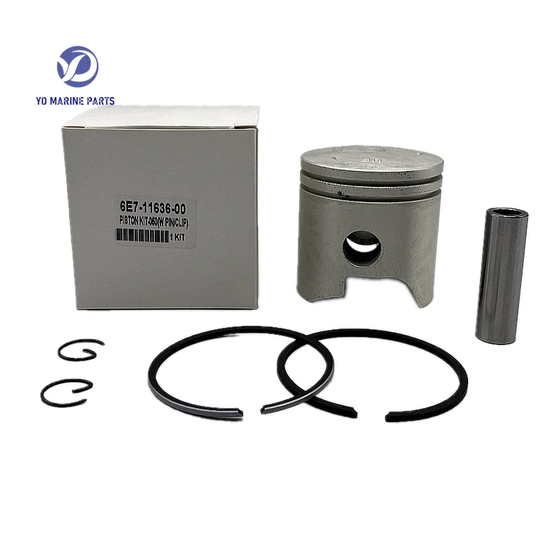 

6E7-11636 Piston Kit +050 For Yamaha Outboard Motor 2T 682 63V 63W 684 Series 9.9HP 15HP D56.5MM Parsun Hidea 6E7-11636-00