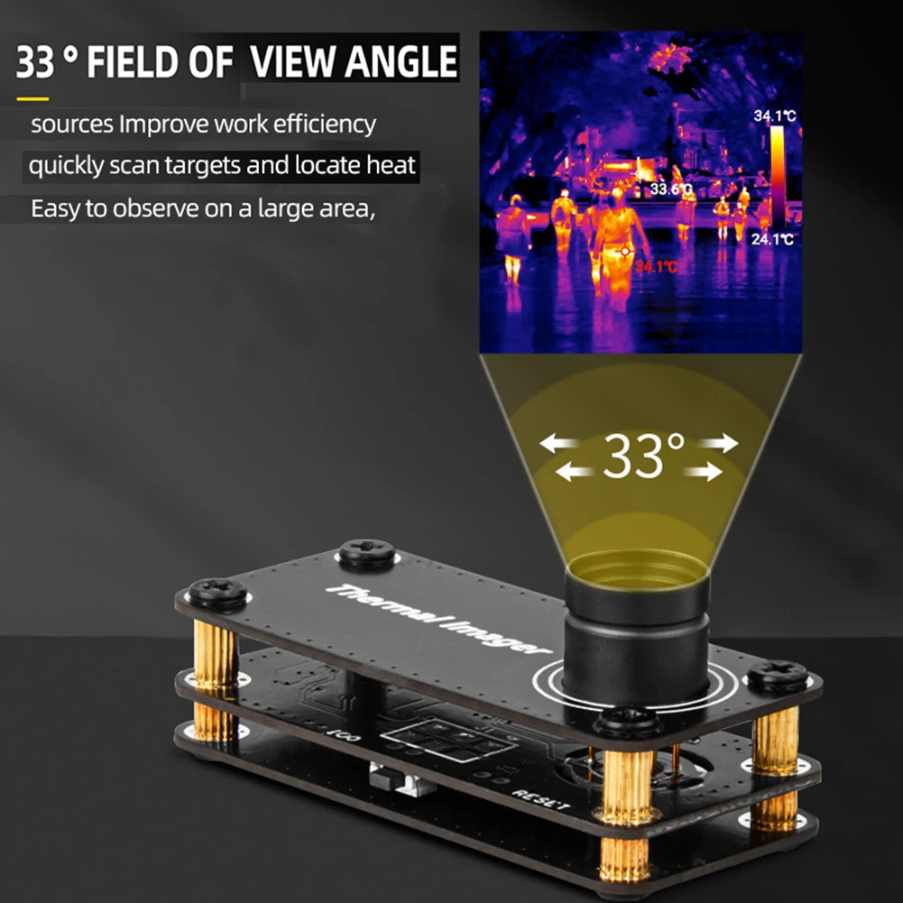 Kamera pencitraan termal seluler, Imager termal tipe-c-20 ~ 1000 °C 32*32 pixel, kamera pencitraan termal inframerah untuk ponsel Android