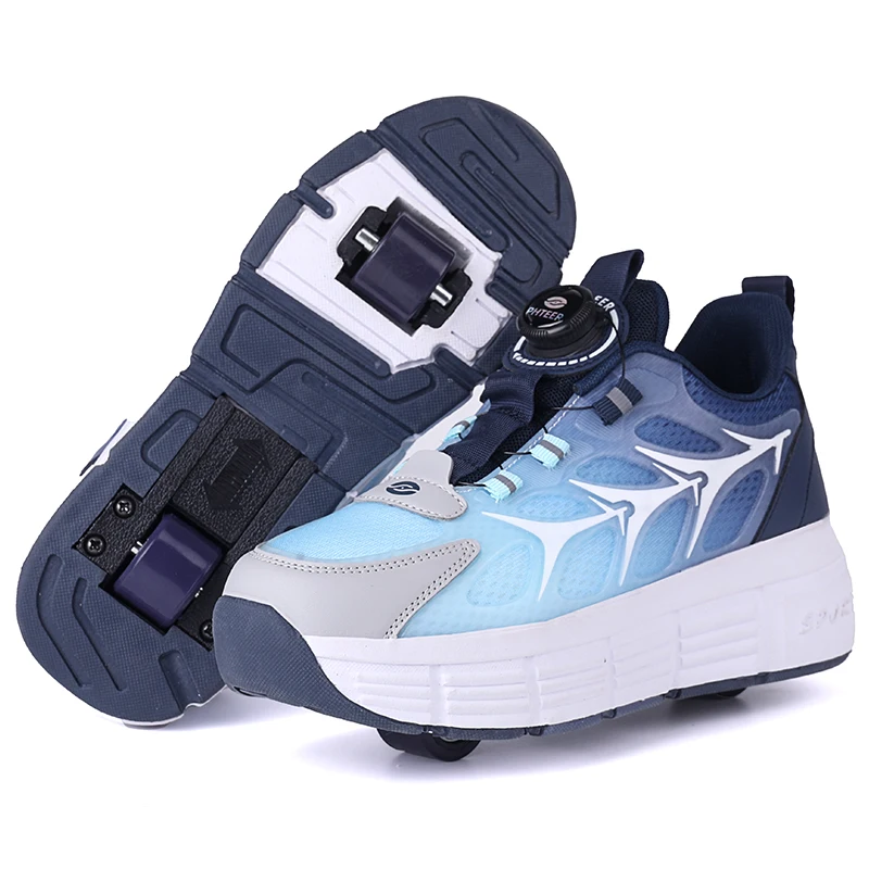 Roller Skating Men's And Women's Universal Double Row Roller Skates Casual Sneakers Fashion Outdoor Sneakers Boys Girls