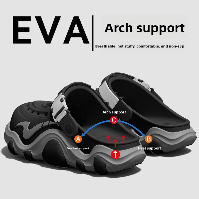 Arch Supported Perforated Shoes for Men, 2026 New Summer Wear, Non Slip, Wear-Resistant, Breathable Beach Sandals - view 5