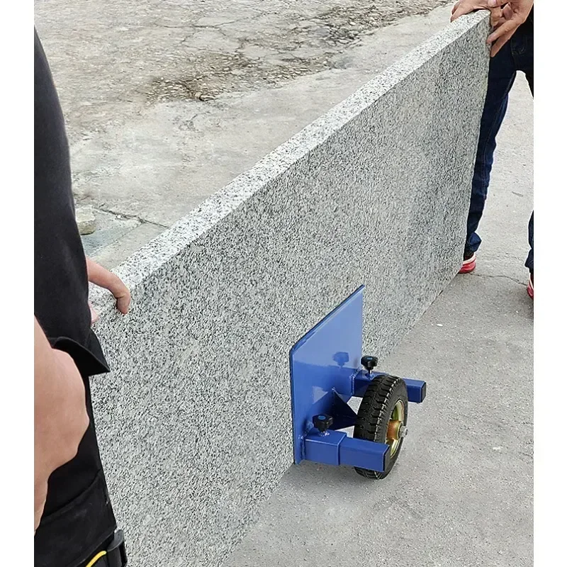 عربة من الخشب الرقائقي بعجلتين لنقل الأبواب والنوافذ الزجاجية والجرانيت الحجرية