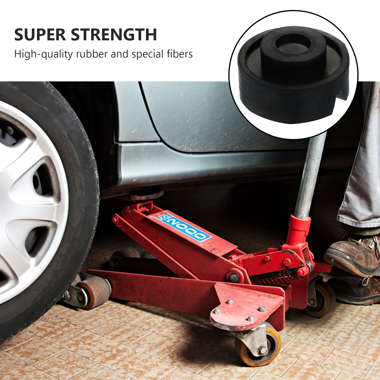 

2Pcs Universal Jack Stand Pads Rubber Frame Rail Adapter Block Adapter Jack Stand Pads Durable NonSlip For Vehicles