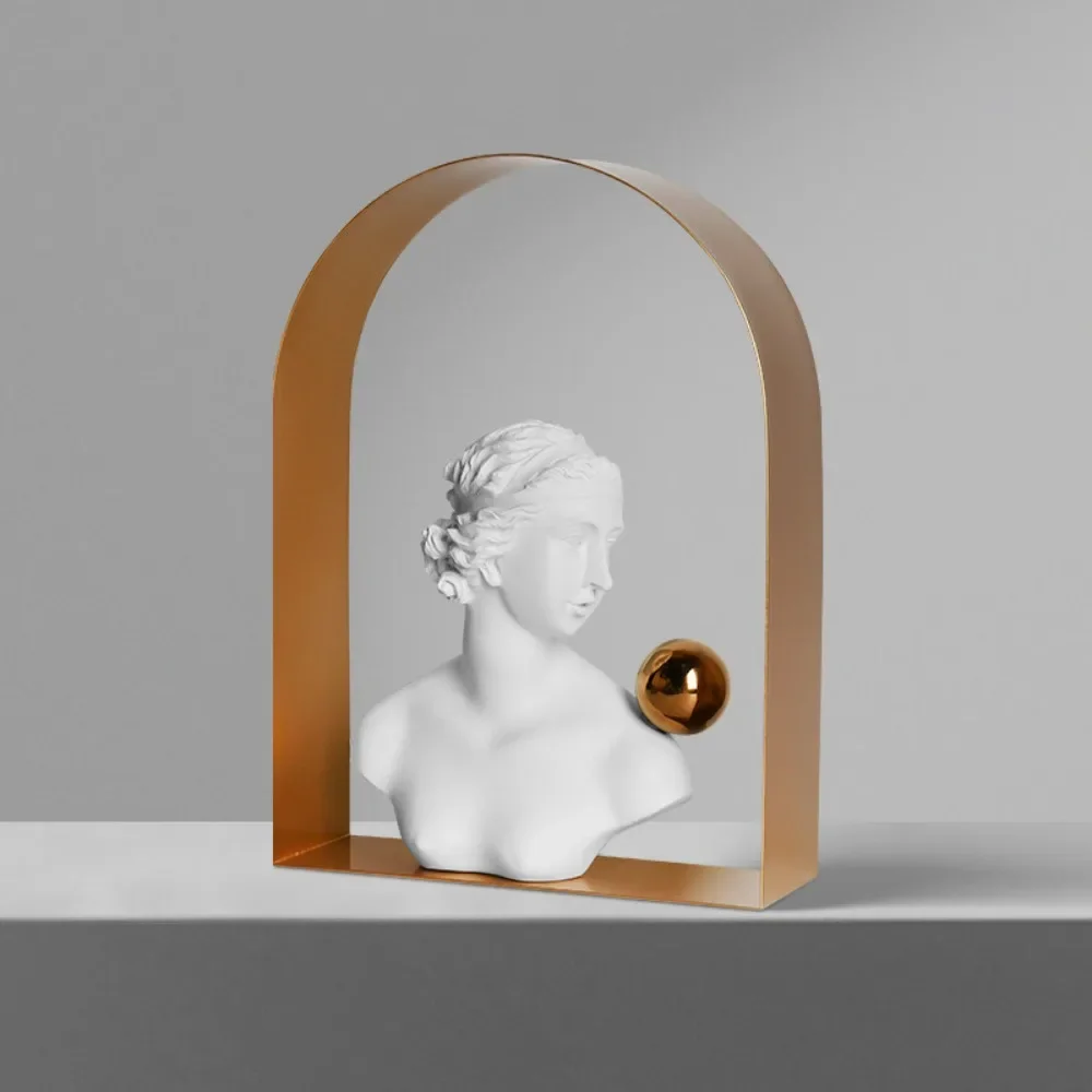 Ancient Greek Figure Sculpture Ornaments Light Luxury Living Room Model Room Hotel Creative Nordic Style Aesthetic Decorations
