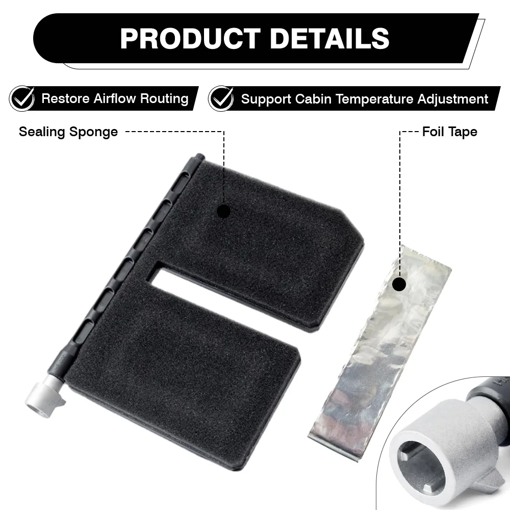 HVAC Blend Door Repair Kit With Foil Tape for Dodge Ram 1500 2500 3500 2003–2006 902-323 5073956AA Left Hand Drive