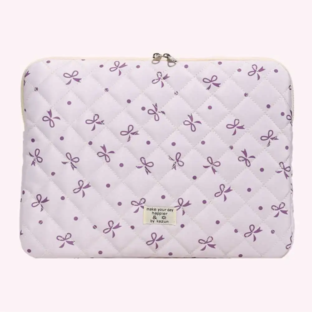 

Flower Laptop Notebook Case Cover with Zipper Preppy Carrying Laptop Bag Puffy Tablet Liner Pouch Pad Tablet Shockproof Bags