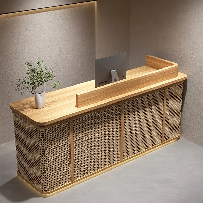 Help Desk Beauty Center Reception Modern Furniture Minimalist Institute Counter Spa Administrator Stand Leggio Simple Aesthetic