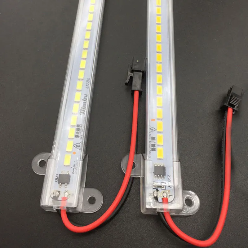 New LED Rigid Light Strip 30/40cm Industries Showcase Display Lamp 2835 LED 220V High Brightness Fluorescent Floodlight Tube Bar