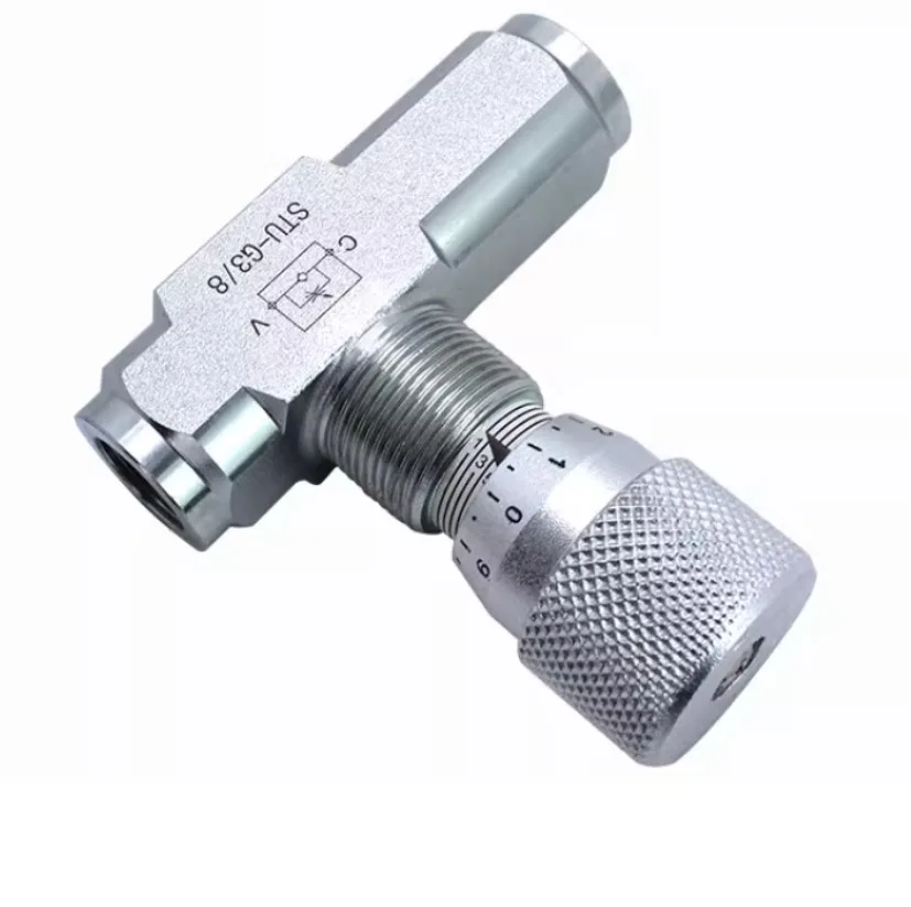 Flow Control Valve STU Hydraulic Throttle Valve One-way STU-G1/4 STU-G3/8 STU-G1/2 STU-G3/4 STU-G1 1PC