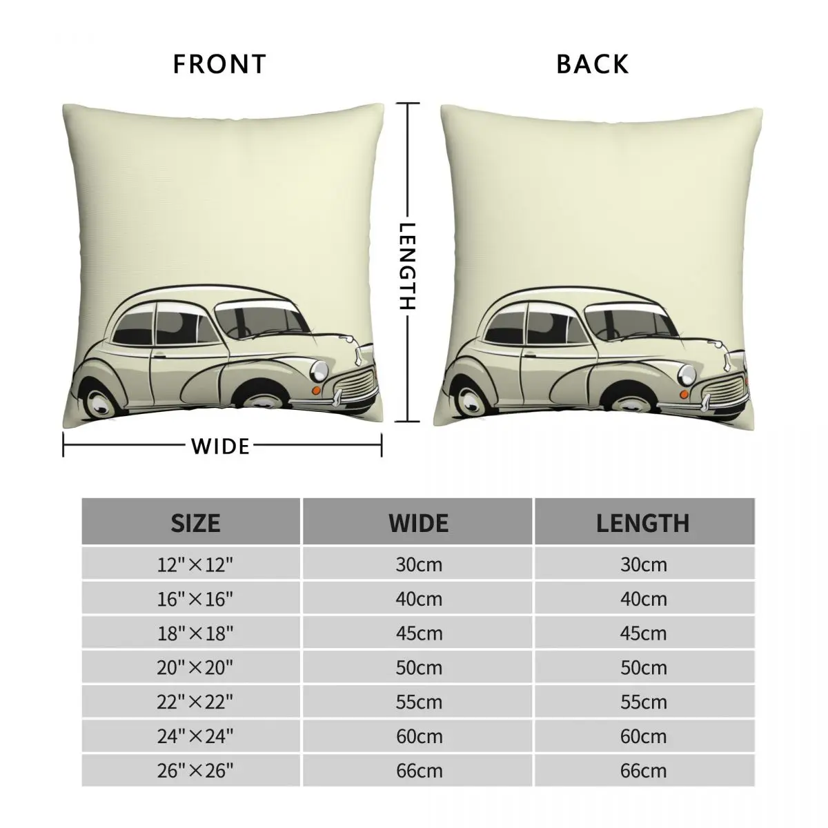 Morris Minor Pillowcase Polyester Linen Velvet Printed Zip Decor Home Cushion Cover