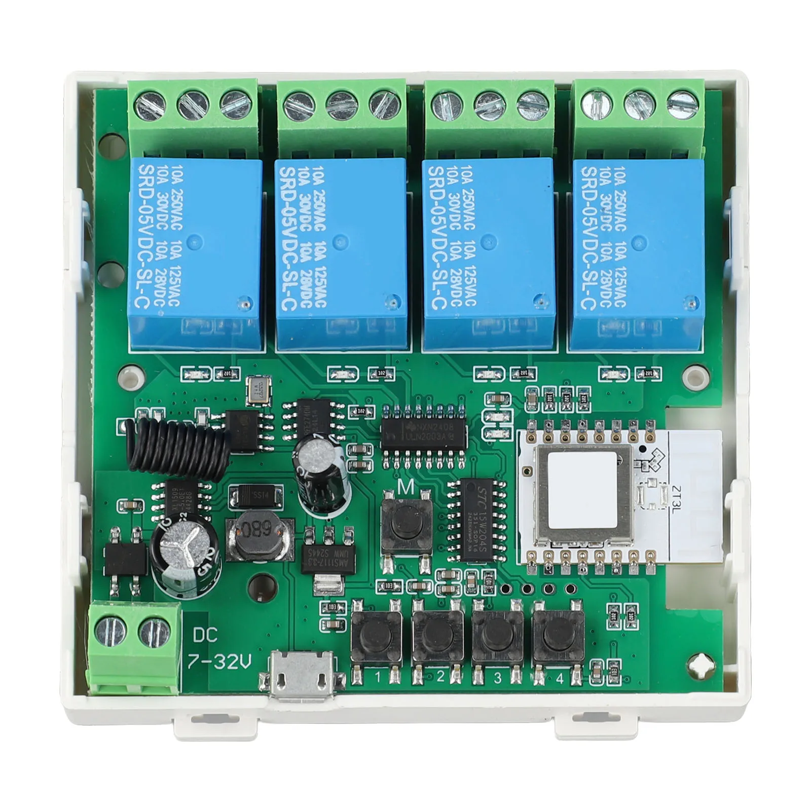 

Home Automation Switch 4CH Switch Module AC 85-250V Input Voltage For Smart Life App Voice Assistant Integration