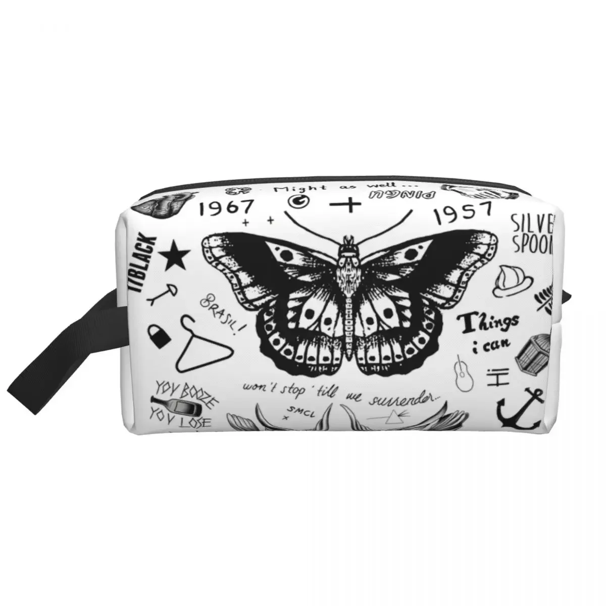 

Travel One Directions Tattoos Toiletry Bag Portable British Music Makeup Cosmetic