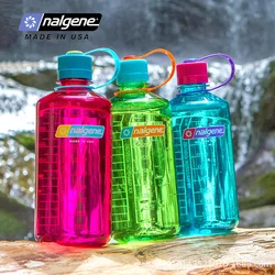 Nalgene 1L Narrow Mouth Water Bottle Tritan Leakproof Lightweight Durable Sports Cup for Hiking Camping Outdoor Travel Gym