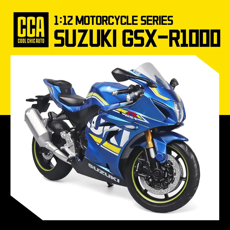 CCA 1:12 Scal SUZUKI GSX1000 Diecast Motorcycle Model - Realistic