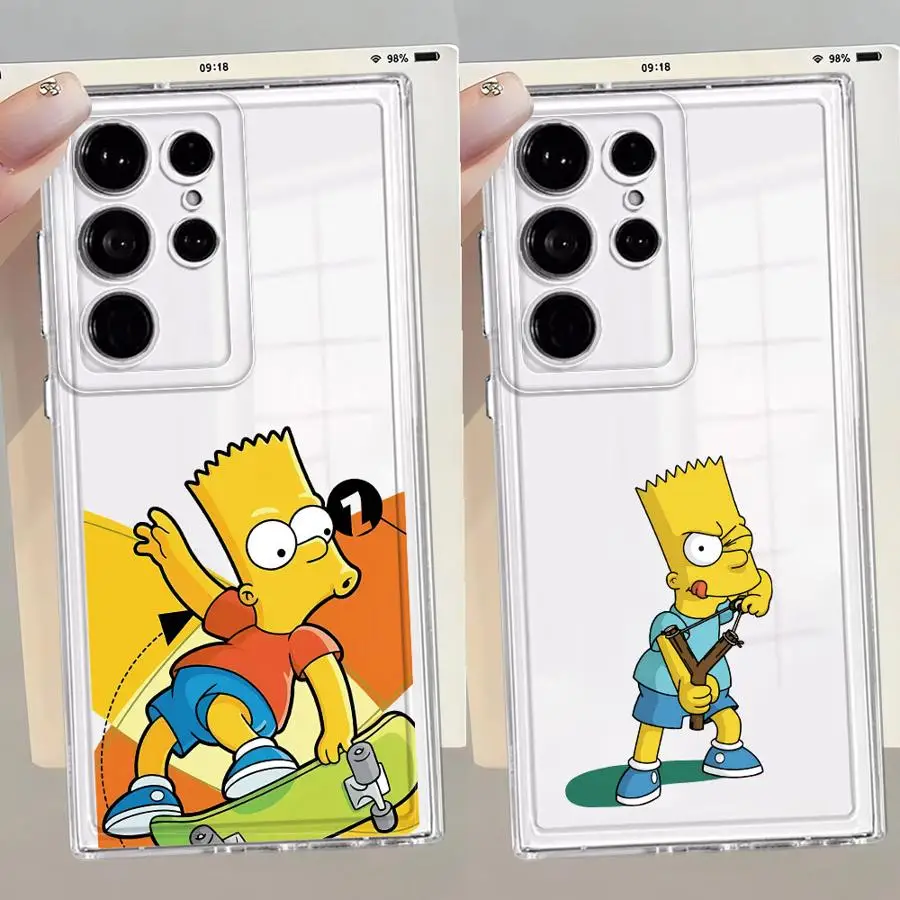 Case for Samsung Galaxy S26 S20 Plus S24 Note 20 Ultra 10 S22 FE S23 Ultra S21 S25 Edge Phone Cover The Cartoon Simpsons
