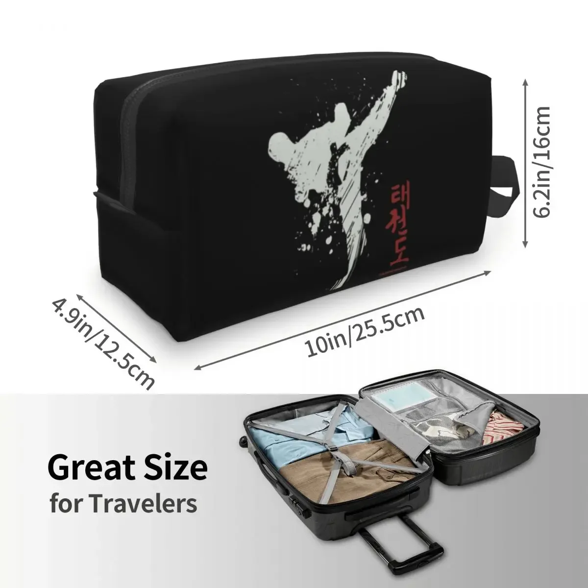 Taekwondo Kick Cosmetische Tas Vrouwen Mode Grote Capaciteit Vechter Martial Arts Make-Up Case Schoonheidsopslag Toilettassen