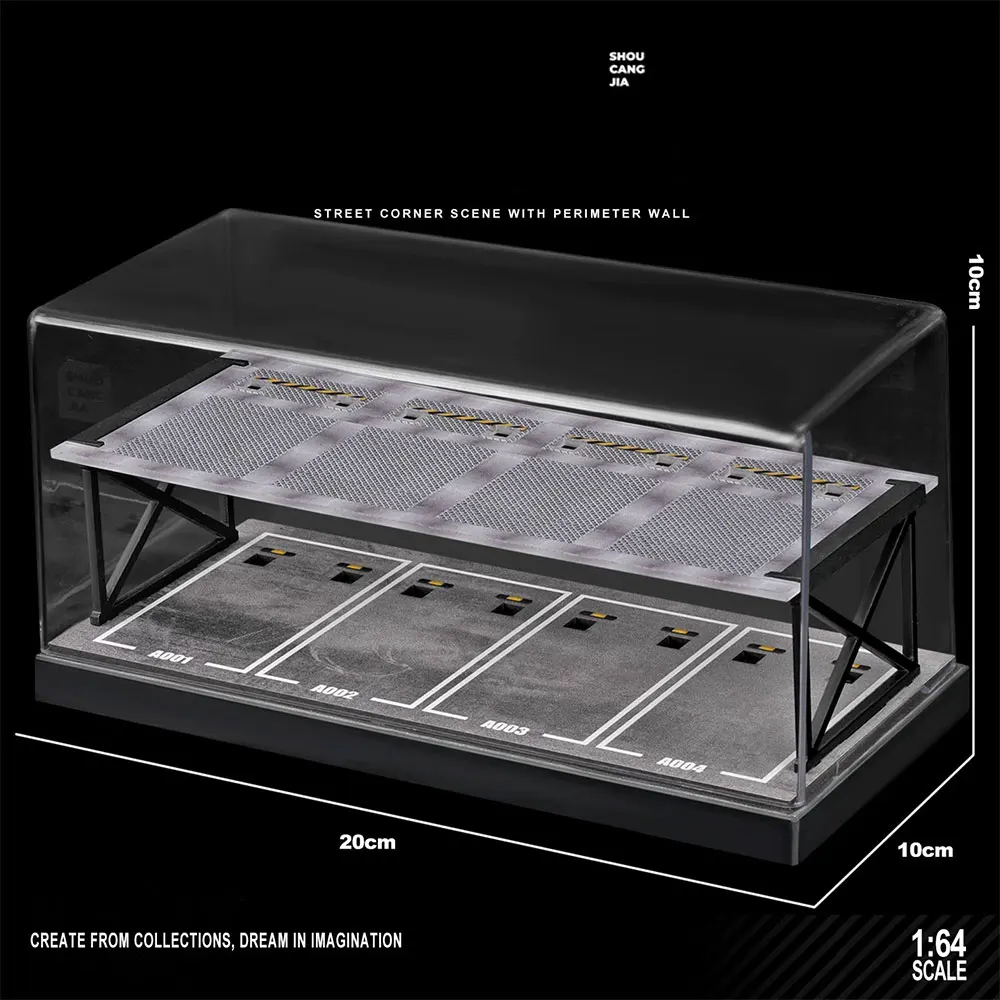 

Двухслойный демонстрационный бокс для хранения масштабных моделей 1:64. Прозрачный и пыленепроницаемый. Изготовлен из смолы. Для коллекционирования и декорирования сцен.