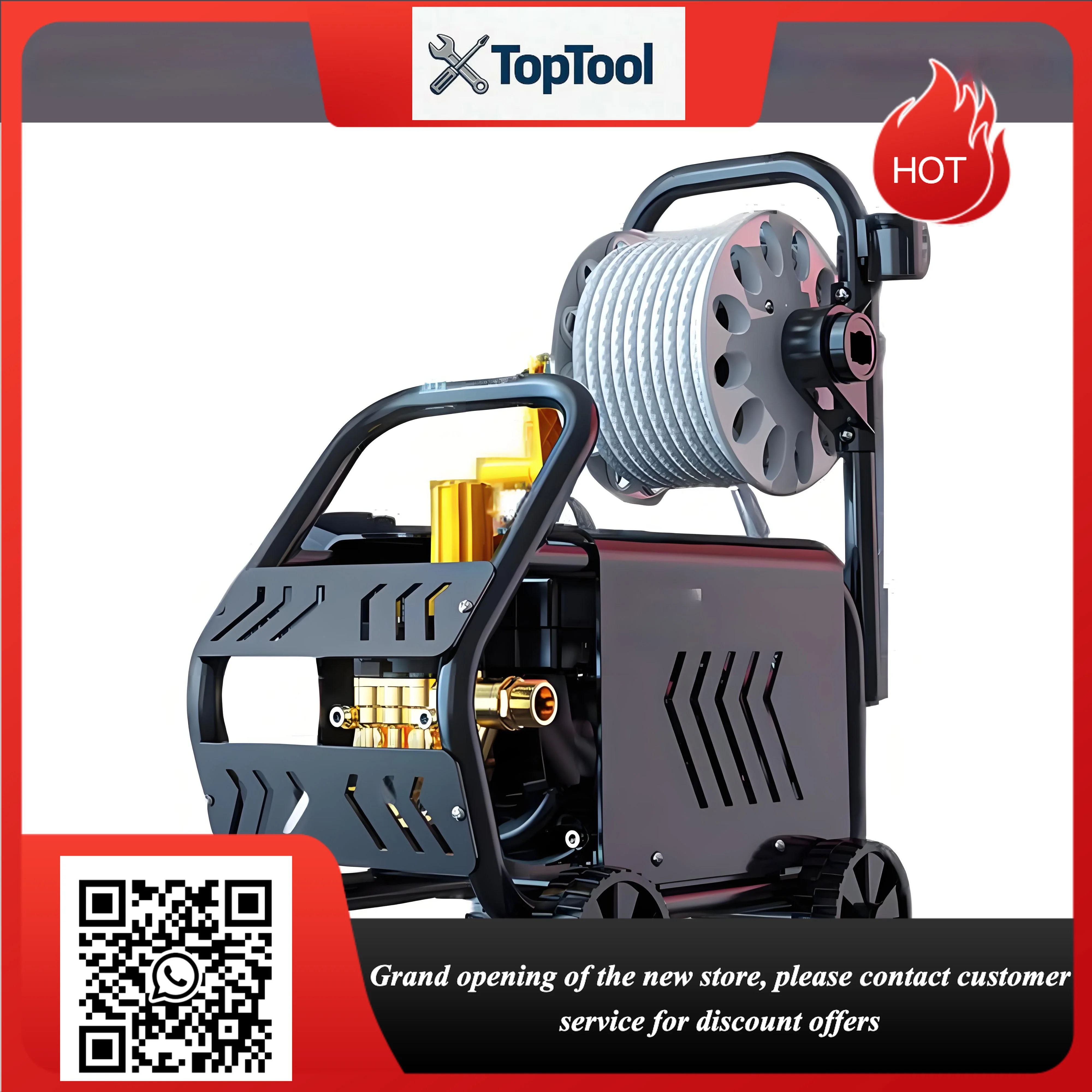 220V Pressure Car Washer 250Bar High Power Water Gun Car Washing Machine IPX5 Waterproof Multi-Piston Pump for Commercial Home