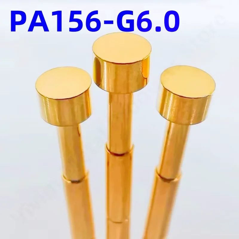 

20/100PCS PA156-G Spring Test Probe Test Pin Pogo Pin PCB Test Tool P156-G 34mm Dia 2,36mm Flat Head Dia 6.0mm G 6.0mm Gold Tip