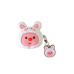 For Airpods 1 2 3 4 Pro Pro 2 Little Beaver in Rabbit Hat Silicone Earphone Case Accessories Cover