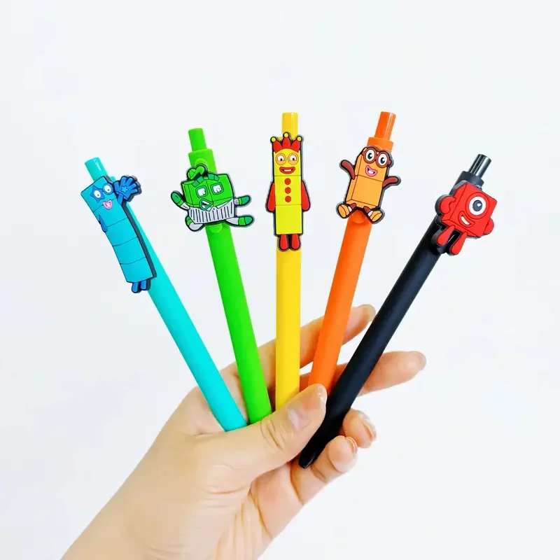 6/12/18 Building Block-Shaped Pen Cute Number Building Block Ballpoint Pen Black Ink Fun writing tool with playful design image 3