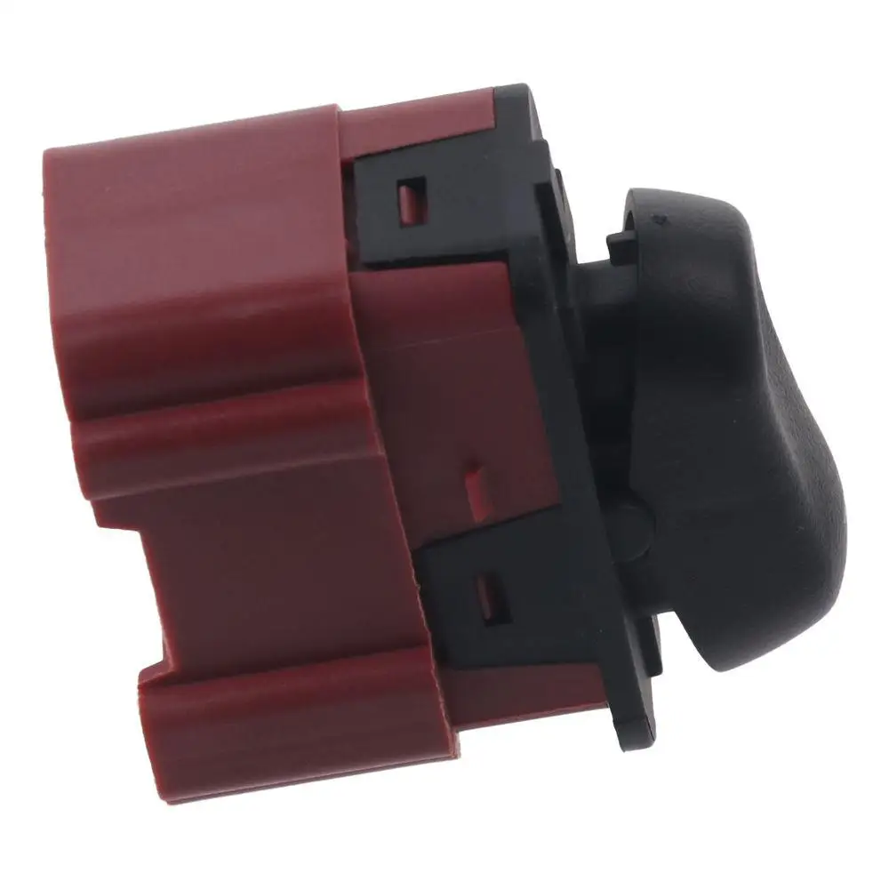 Durable 3.7*5.2*2.5Inch Driver Side Power Switch Red Black Front Door Switch 5 Pins Metal Replacement for Expedition 1997-2002