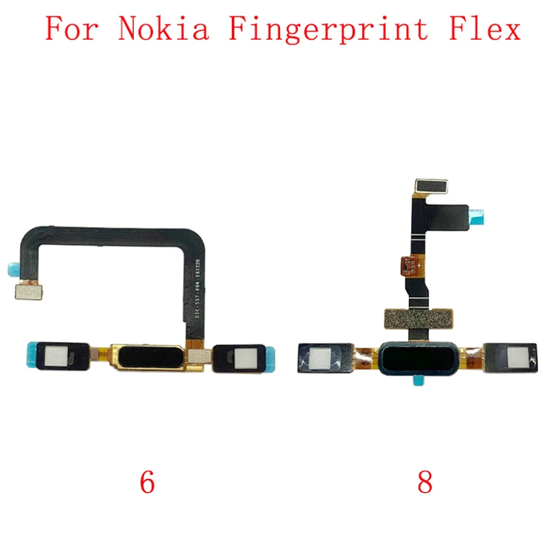 Fingerprint Sensor Home Button Flex Cable For Nokia 6 8 5 Fingerprint Sensor Scanner Touch ID Repair Parts