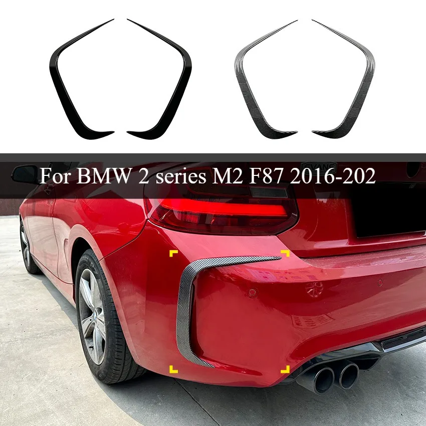 

Carbon fiber Car Rear Bumper Splitter Side Spoiler Air Vent Wind Knife Body Kits For BMW 2 Series M2 F87 2016-2021 Accessories