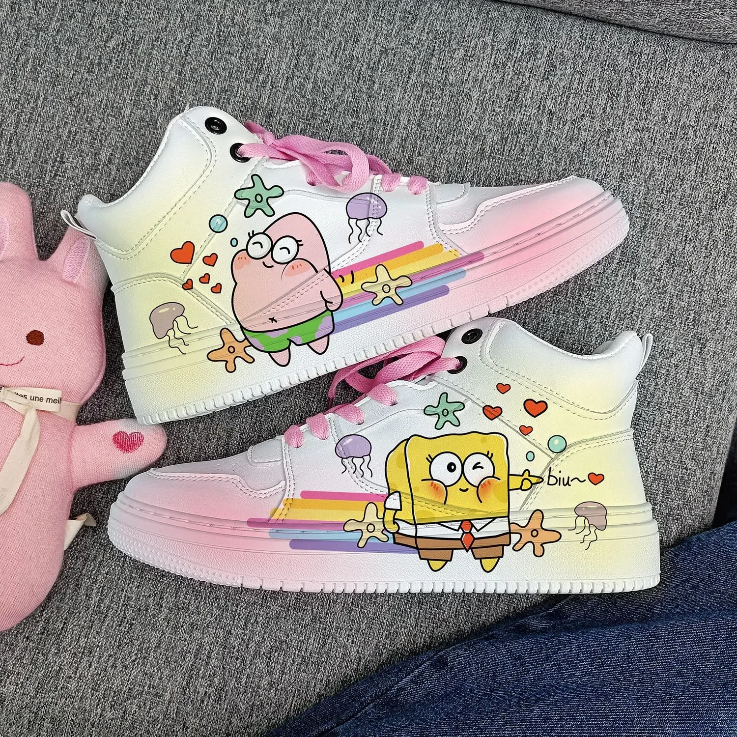 Nuovo originale cartoon lady SpongeBob SquarePants princess cute Casual shoes antiscivolo soft bottom scarpe sportive per il regalo della fidanzata