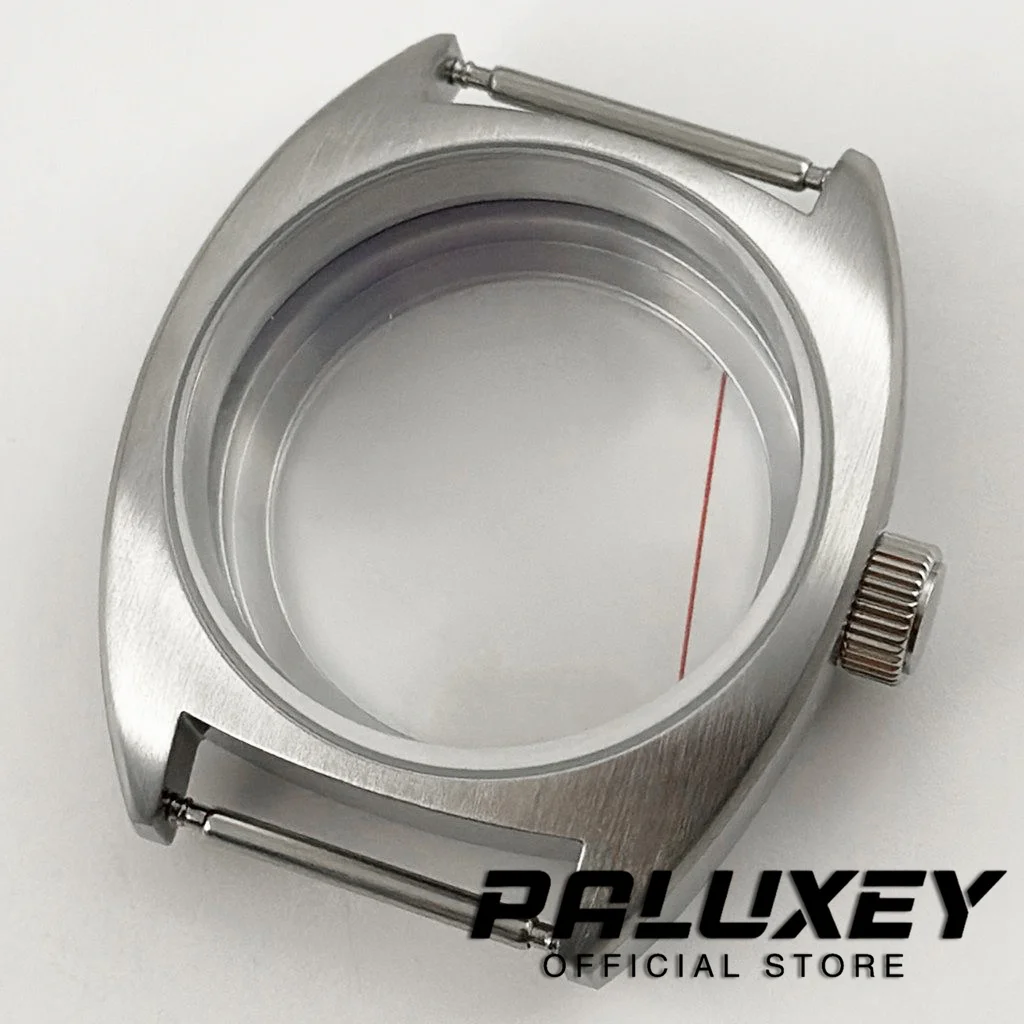 Cajas de reloj de cristal de zafiro de doble cúpula NH35 36mm/39mm compatibles con NH34 NH35 NH36 NH38 ETA2824 PT5000 movimiento corona grande/corona pequeña