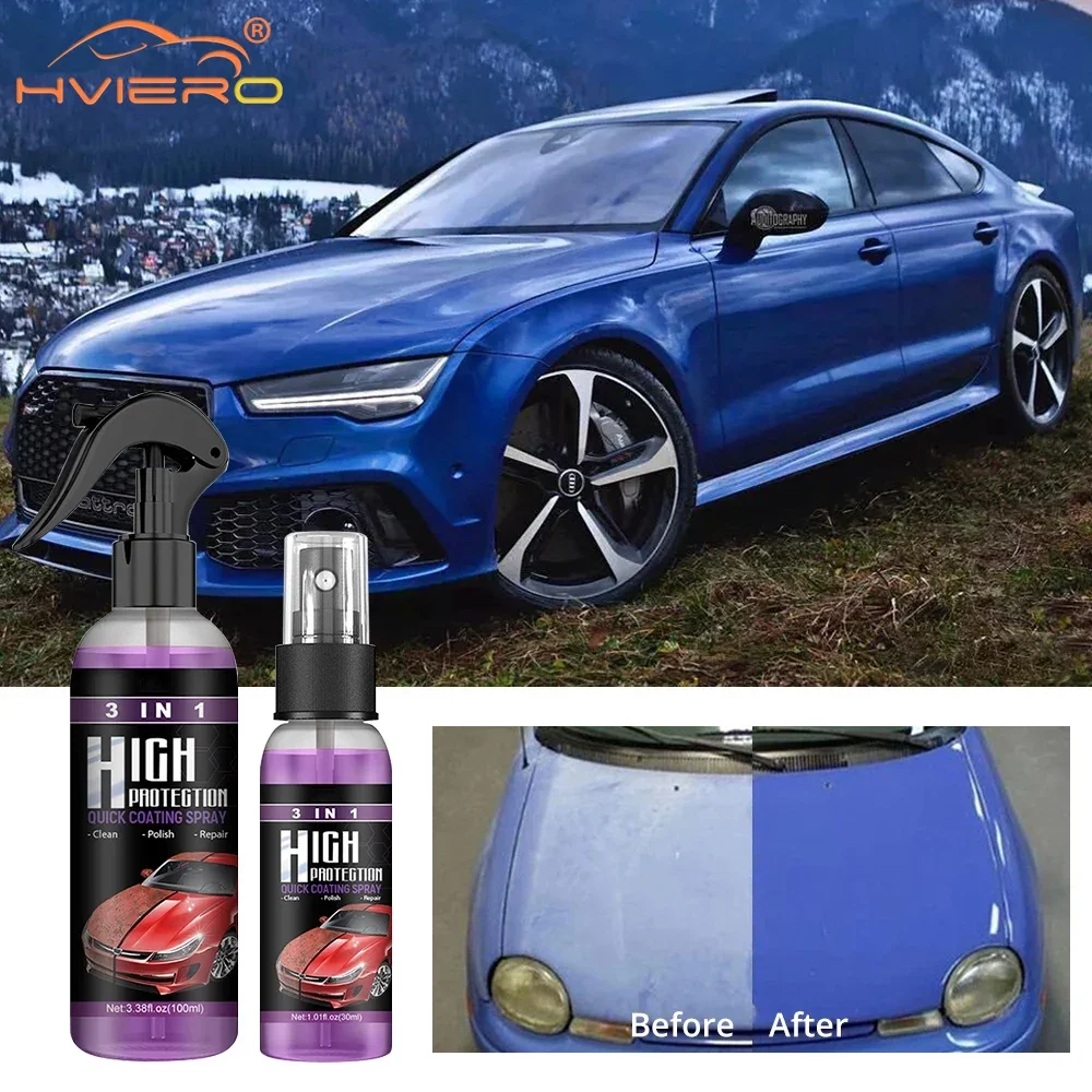 1/2/4/5Pcs Car Ceramic Coating Spray 30ml/100ml Auto Nano Polishing Spraying Wax Paint Scratch Repair Remover Maintenance Wash