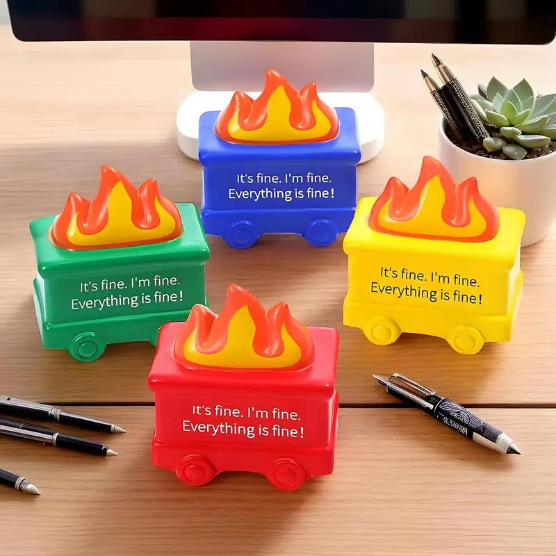 쓰레기통 화재 짜기 공 쓰레기통 화재 짜기 Fidget 동료 교사 직원 성인을위한 휴대용 유머 장난감 어린이