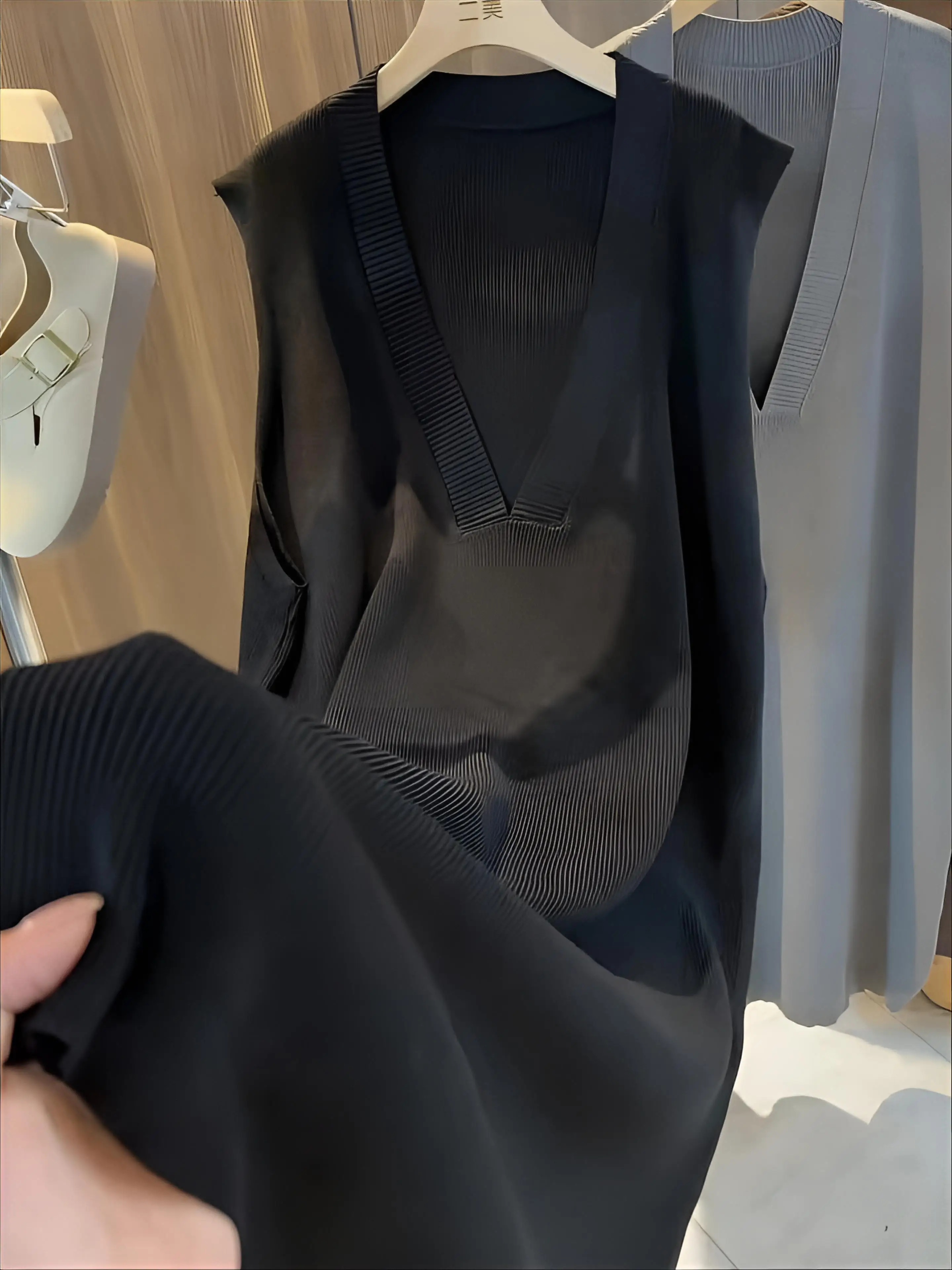 

Knitted Sleeveless Dresses Long Womens Winter Cosy Teen-Girl Perfect Smooth Fuzzy Charm Ladies Everyday Evening Turtlenecks 2025