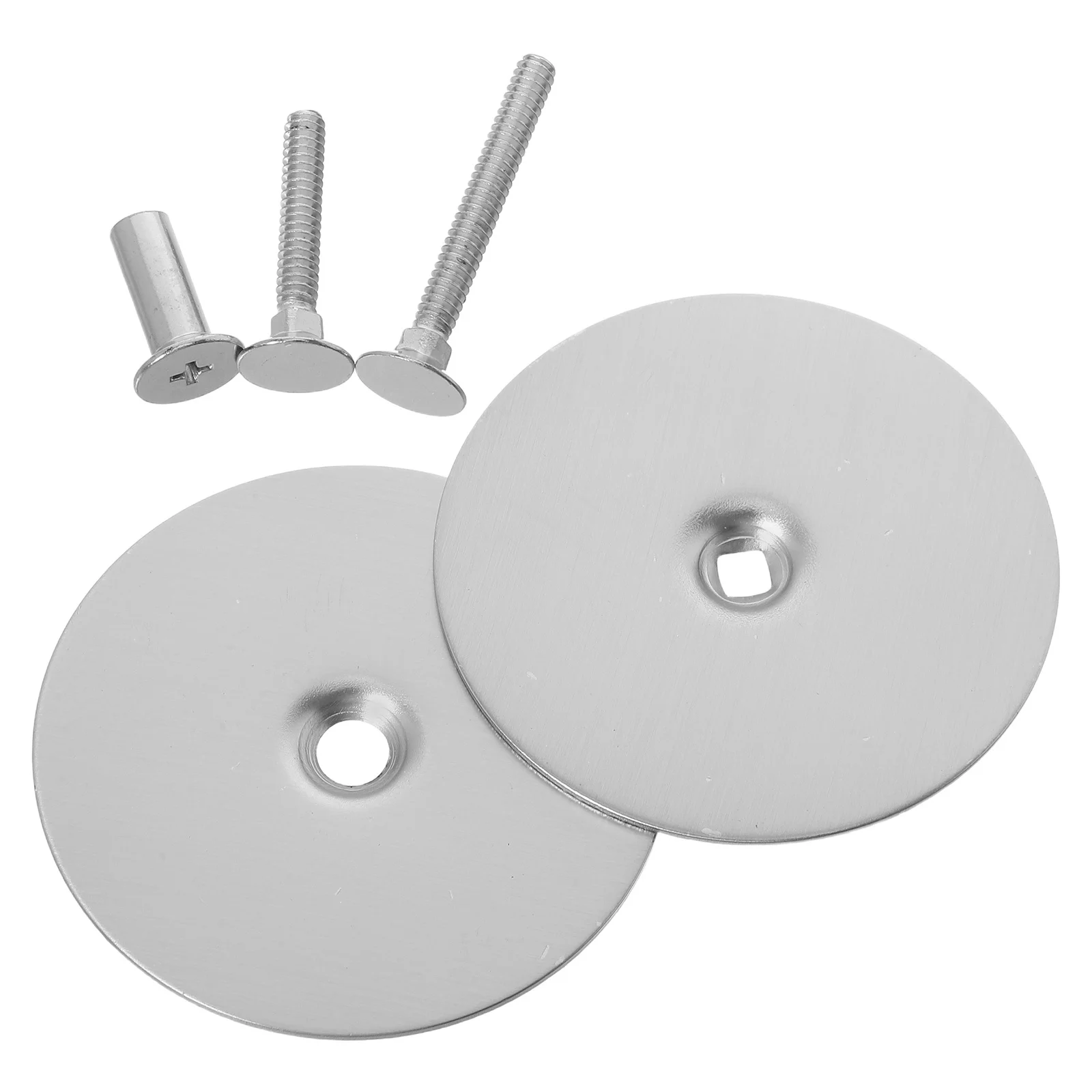 

2Pcs Door Hole Cover Plates Round Stainless Steel Deadbolt Cover Plate Door Knob Hole Filler Secure Handle Repair 67Mm