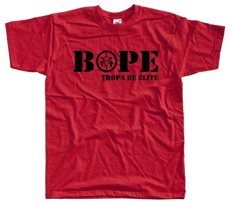 Brazil BOPE Tropa De Elite Special Force T-Shirt Short Sleeve Casual 100% Cotton TShirt