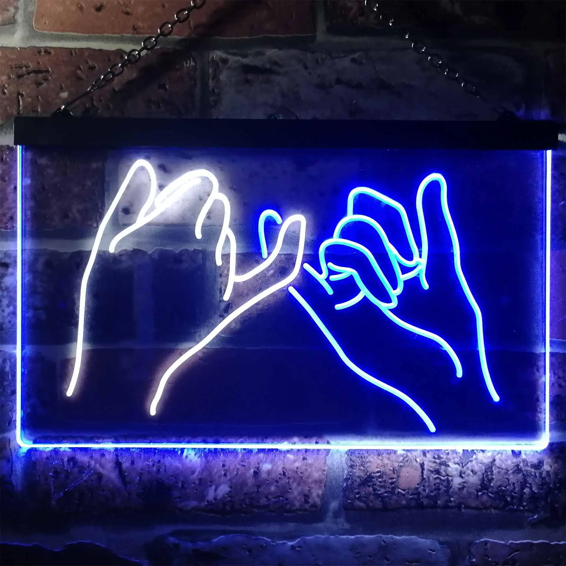 Pinky Swear Promise Dual Color Led Neon Sign st6-i3260