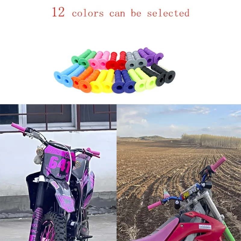 22/24mm Universal Motorbike Handle Bar Part Handlebar Grip Gel Brake Handle Rubber Taper Motorcross Dirt Pit Bike