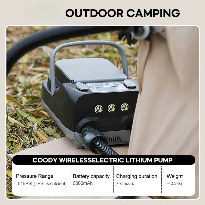 Inflatable Air Pump Outdoor Camping Tent Accessories Electric Air Pump