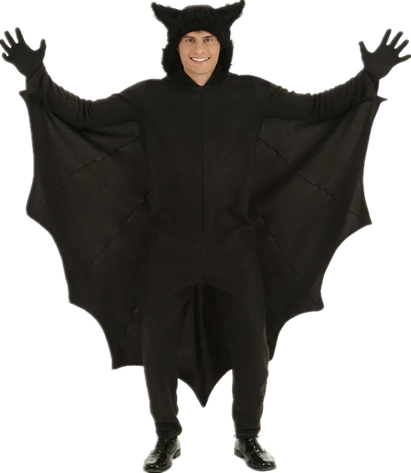 Kostium na Halloween dla dorosłych i dzieci, występ zwierzęcy, występ nietoperza, występ rodzic-dziecko, występ w przedszkolu.