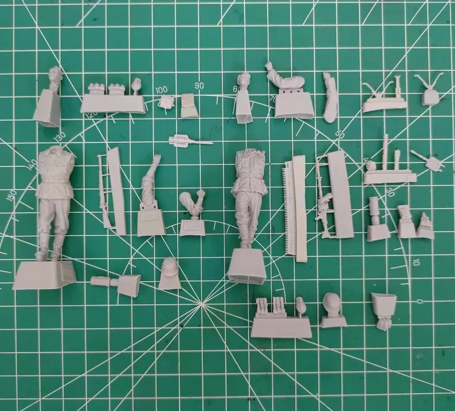 Kit de modelo de figura de resina 1/35, ametralladora DE ACCIÓN Barbarossa en miniatura militar e infantería, 2 personas sin montar, sin pintar