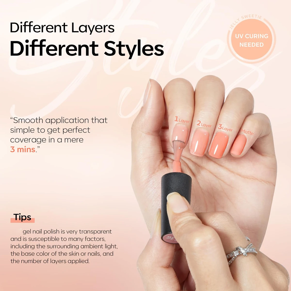 Conjunto de esmaltes em gel "não tóxicos" VOKY 0,27 oz - 68 cores da moda, esmalte UV/LED de imersão para manicure e pedicure DIY